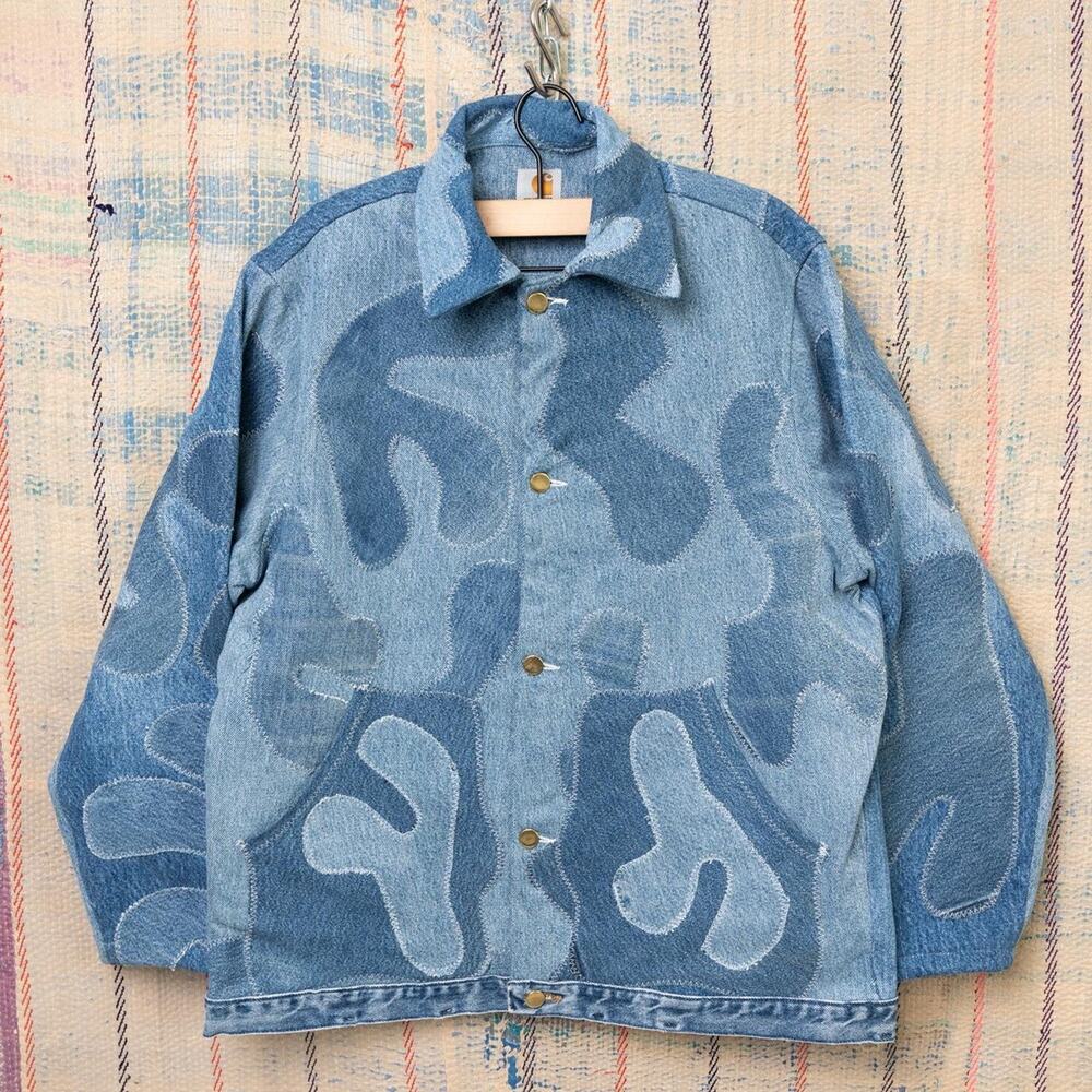 Custom Upcycled Patchwork Denim Jacket - image 1